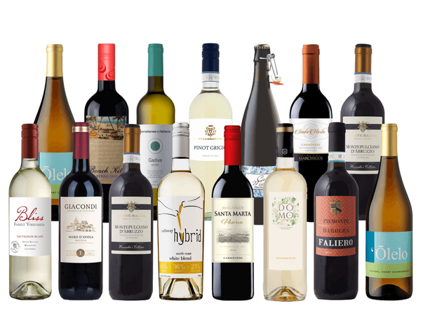 Holiday Case Special: 15 Bottles of International Wine - 750 ml Bottles