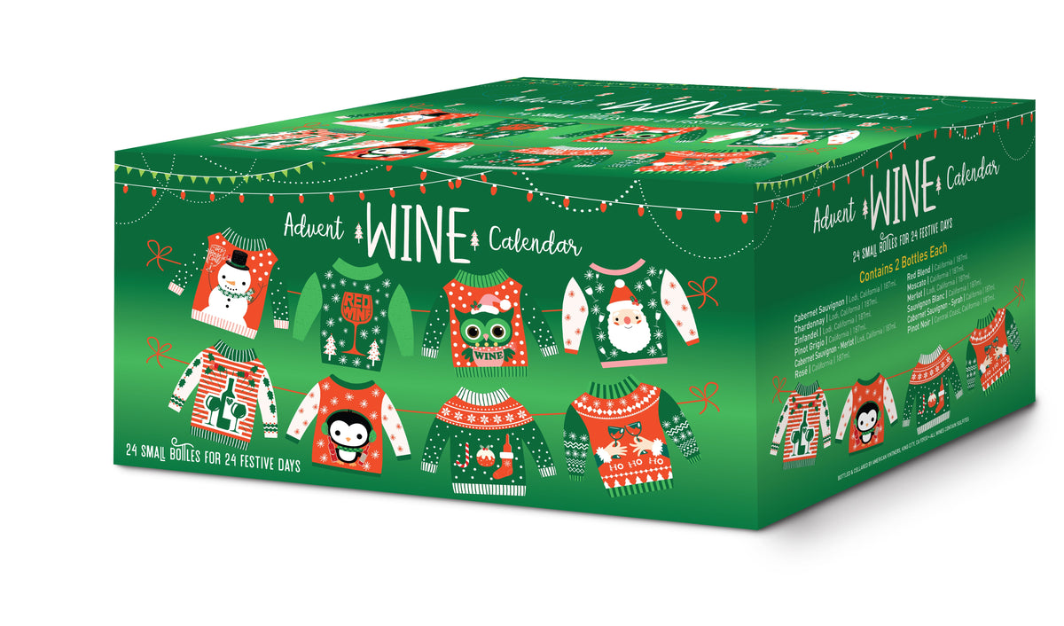 Holiday Wine Advent Calendar - 24 or 12 Days of Joy (187 ml)