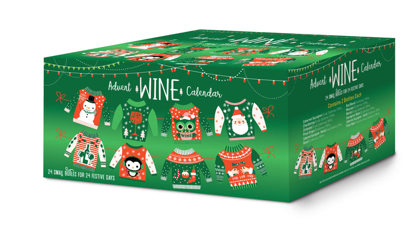 Holiday Wine Advent Calendar - 24 or 12 Days of Joy (187 ml)