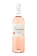 Triennes Rose wine bottle with pale pink wine and cream label