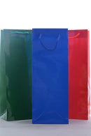 3 Holiday Wine Gift Bags (Blue, Green, Red) - Wine on Sale