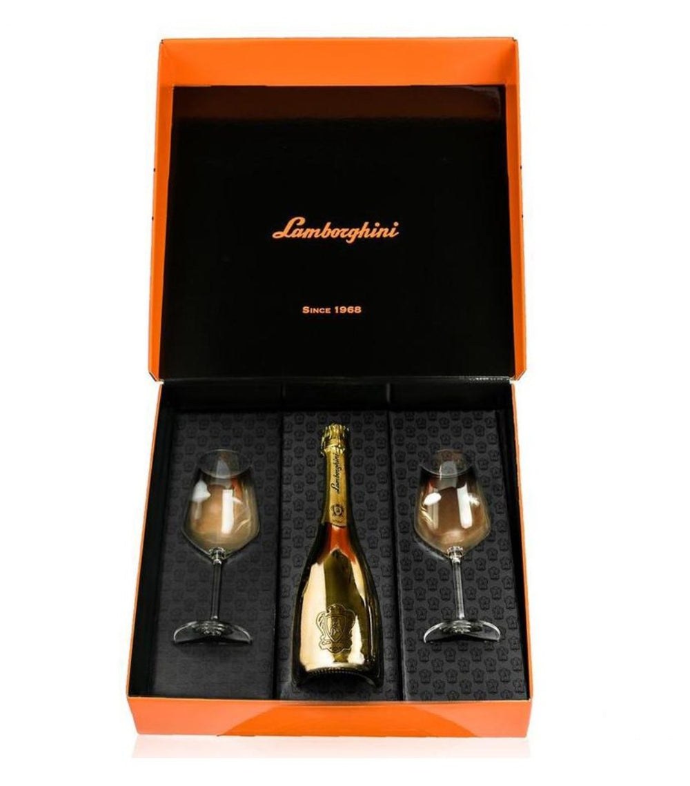 Lamborghini Brut Oro Vino Spumante With Gift Set - 750 ML