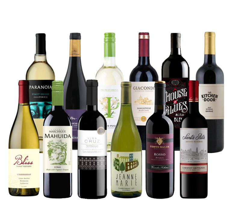 12 bottles of wine deals